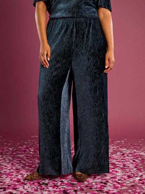 Pantalón ancho de pana lisa - Kiabi