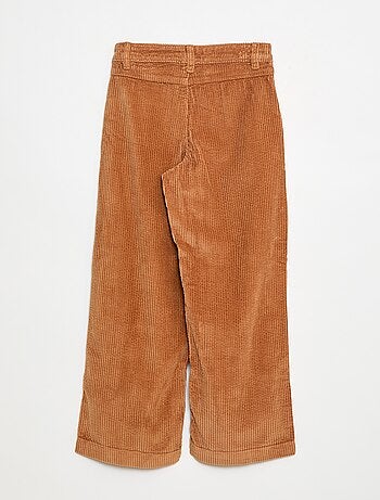 Pantalón ancho de pana lisa