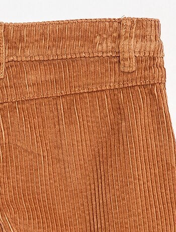 Pantalón ancho de pana lisa