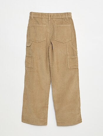 Pantalón ancho de pana lisa