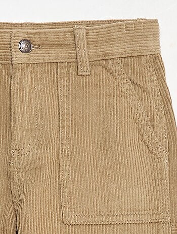Pantalón ancho de pana lisa