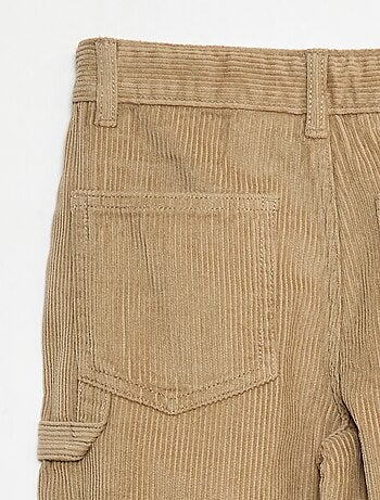 Pantalón ancho de pana lisa