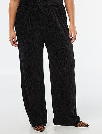 Pantalón ancho de pana lisa