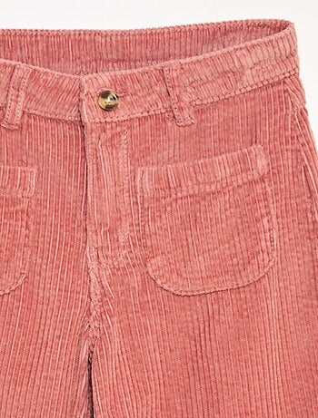 Pantalón ancho de pana lisa