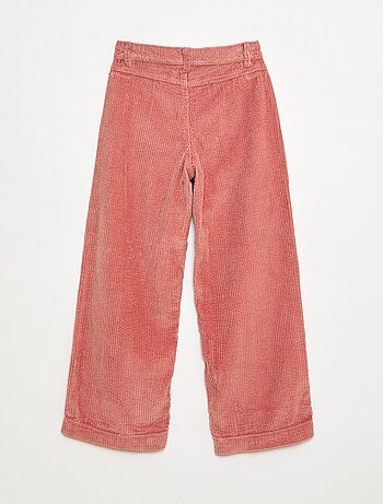 Pantalón ancho de pana lisa