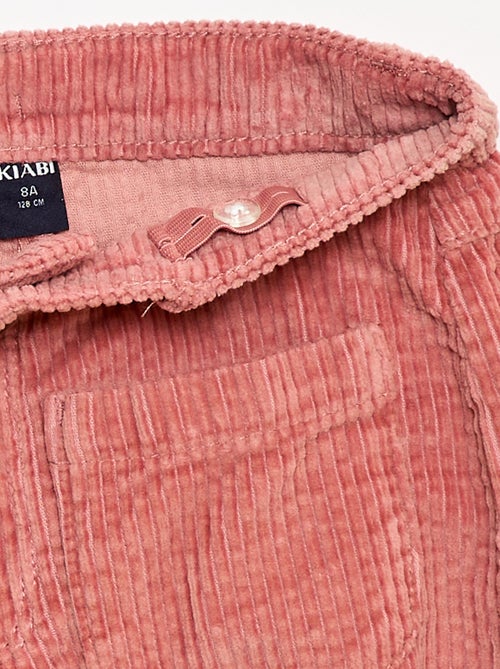 Pantalón ancho de pana lisa - Kiabi