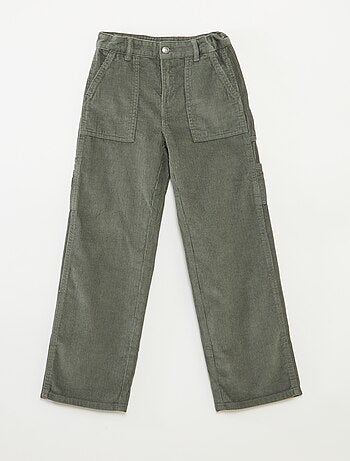Pantalón ancho de pana lisa