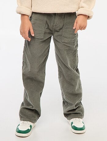Pantalón ancho de pana lisa