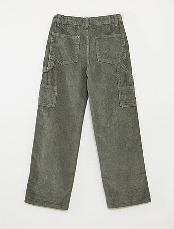 Pantalón ancho de pana lisa