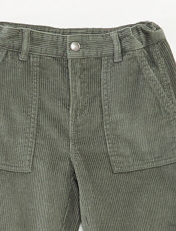 Pantalón ancho de pana lisa