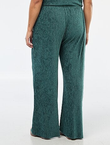 Pantalón ancho de pana lisa