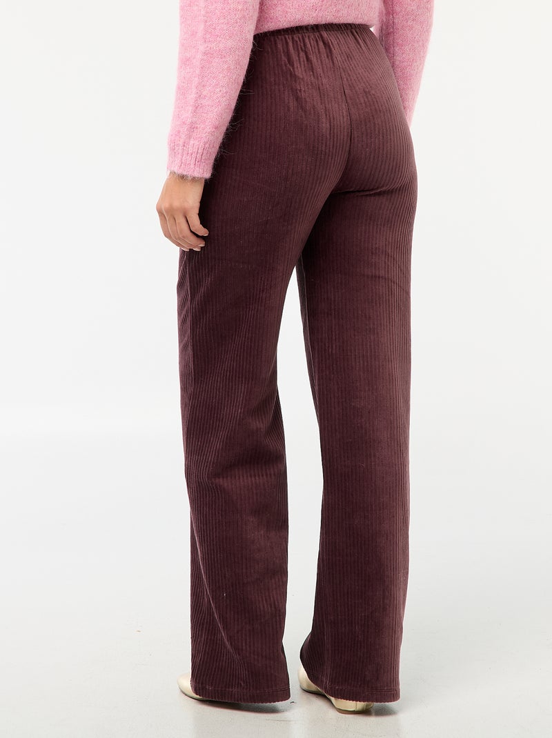 Pantalón ancho de pana Purpura - Kiabi