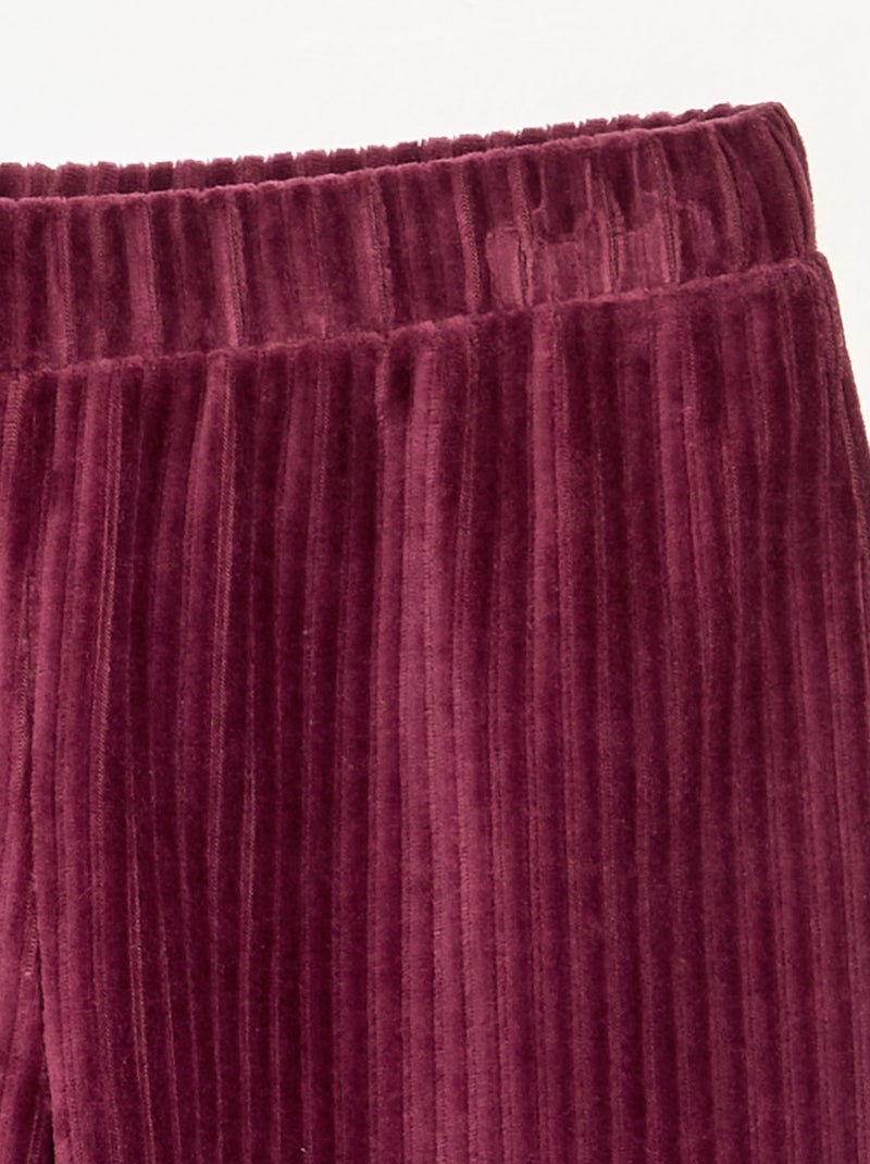 Pantalón ancho de pana Rojo - Kiabi