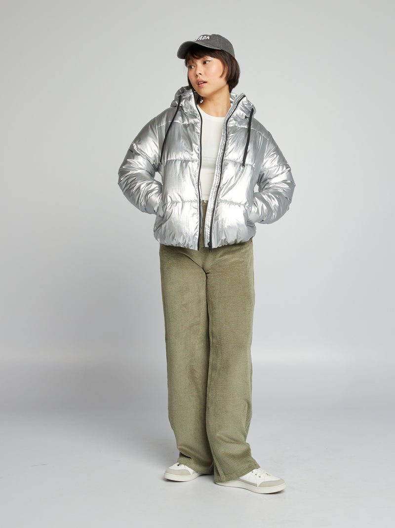 Pantalón ancho de pana VERDE - Kiabi