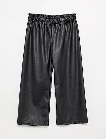 Pantalón ancho de polipiel