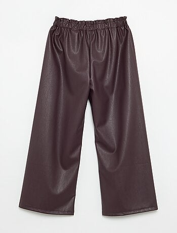 Pantalón ancho de polipiel