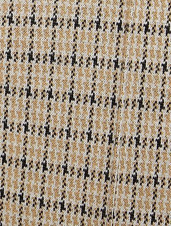 Pantalón ancho de punto a cuadros - cuadros beige - Kiabi - 15.00€