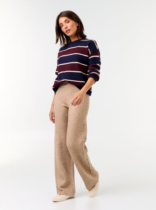 Pantalón ancho de punto - Kiabi