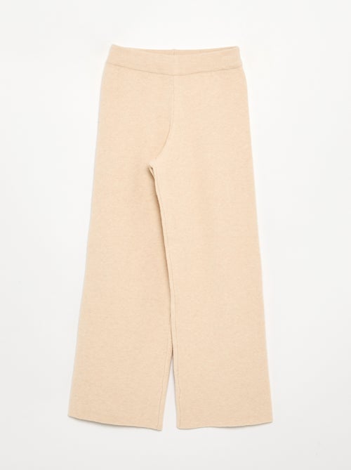 Pantalón ancho de punto compacto - Kiabi