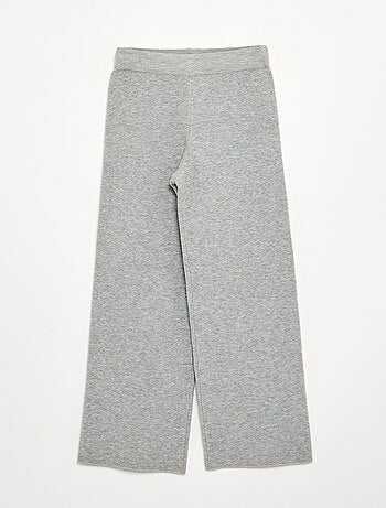Pantalón ancho de punto compacto