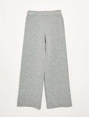 Pantalón ancho de punto compacto