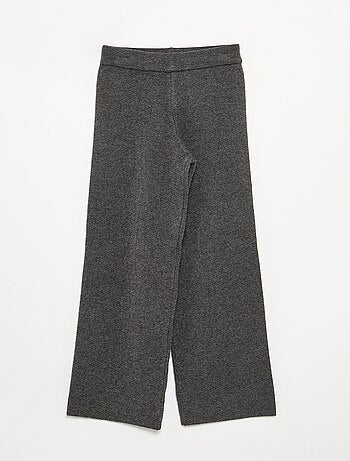 Pantalón ancho de punto compacto