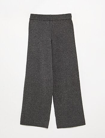 Pantalón ancho de punto compacto