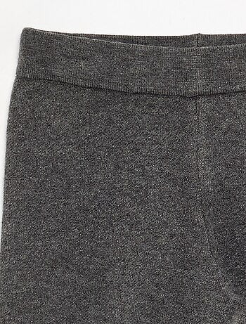 Pantalón ancho de punto compacto