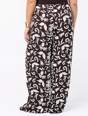 Pantalón ancho de punto crepé