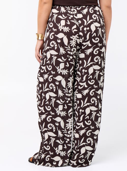 Pantalón ancho de punto crepé - Kiabi