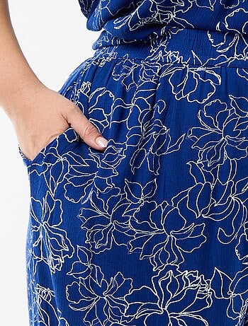 Pantalón ancho de punto crepé