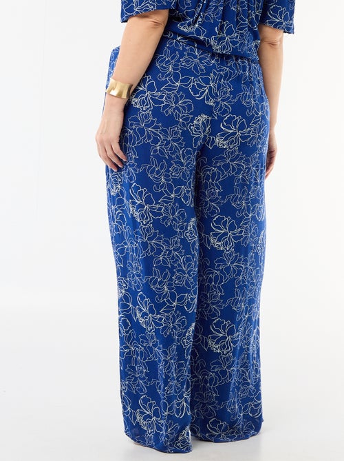 Pantalón ancho de punto crepé - Kiabi