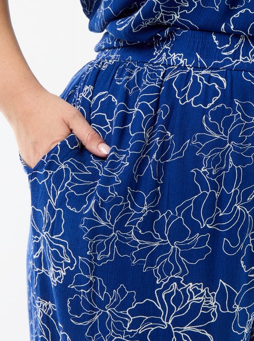 Pantalón ancho de punto crepé - Kiabi