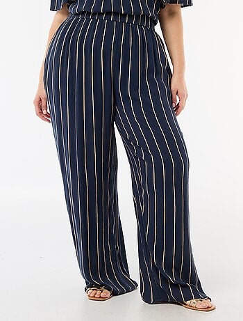 Pantalón ancho de punto crepé