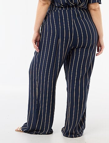 Pantalón ancho de punto crepé