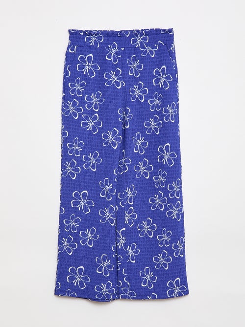 Pantalón ancho de punto crepé - Kiabi