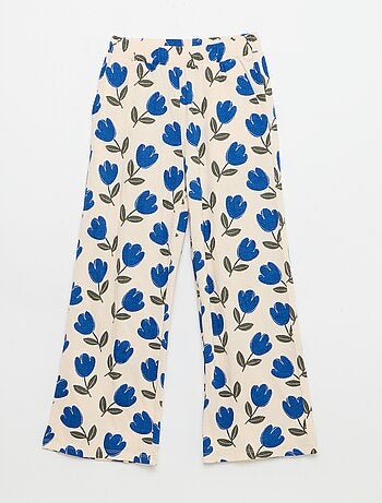 Pantalón ancho de punto crepé