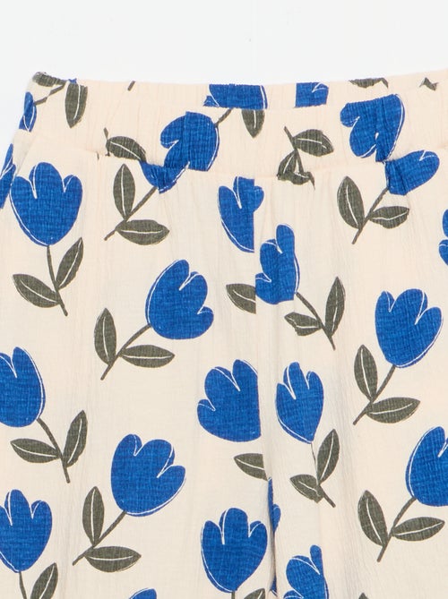 Pantalón ancho de punto crepé - Kiabi