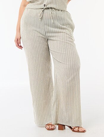 Pantalón ancho de punto crepé