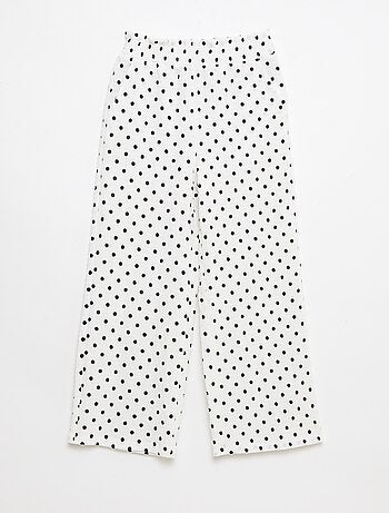 Pantalón ancho de punto crepé