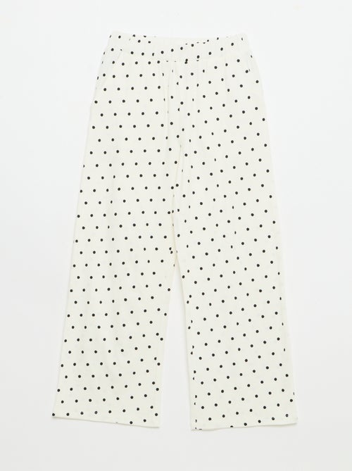 Pantalón ancho de punto crepé - Kiabi