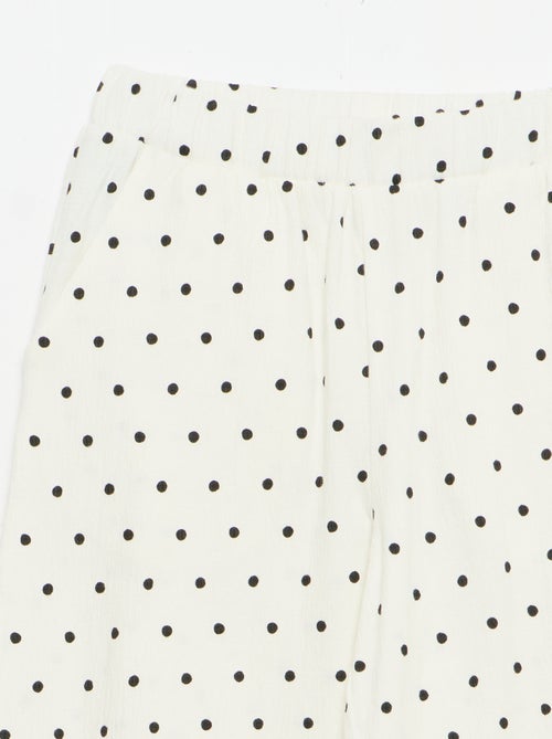 Pantalón ancho de punto crepé - Kiabi