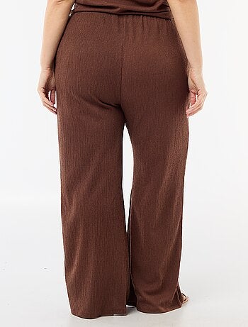 Pantalón ancho de punto crepé