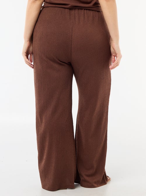 Pantalón ancho de punto crepé - Kiabi