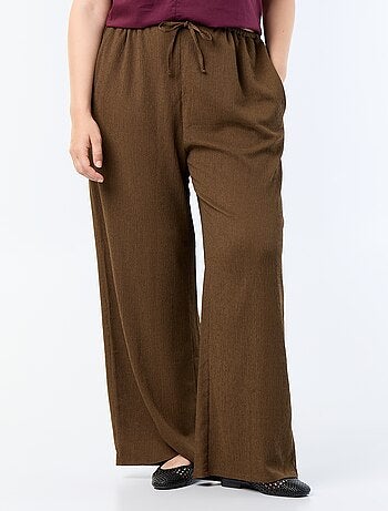 Pantalón ancho de punto crepé