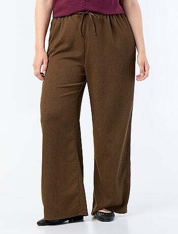 Pantalón ancho de punto crepé