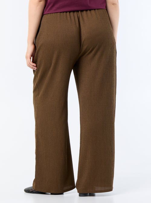 Pantalón ancho de punto crepé - Kiabi