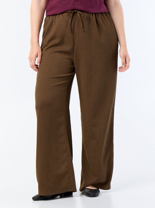 Pantalón ancho de punto crepé - Kiabi