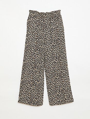 Pantalón ancho de punto crepé