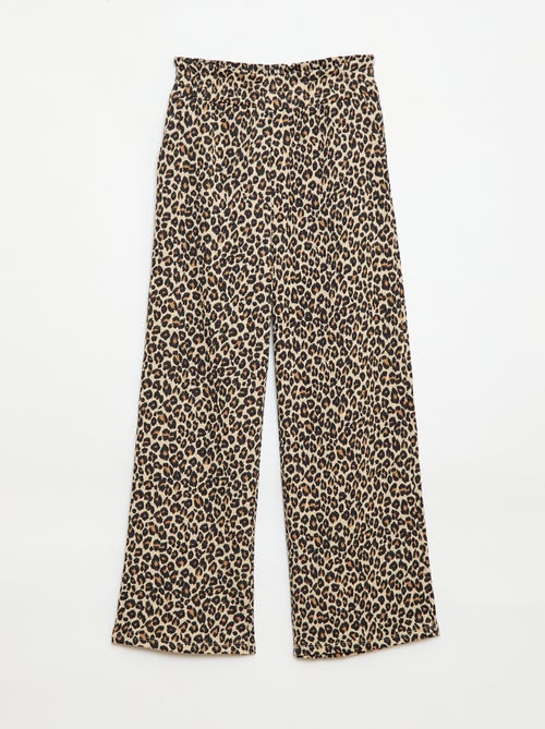 Pantalón ancho de punto crepé - Kiabi